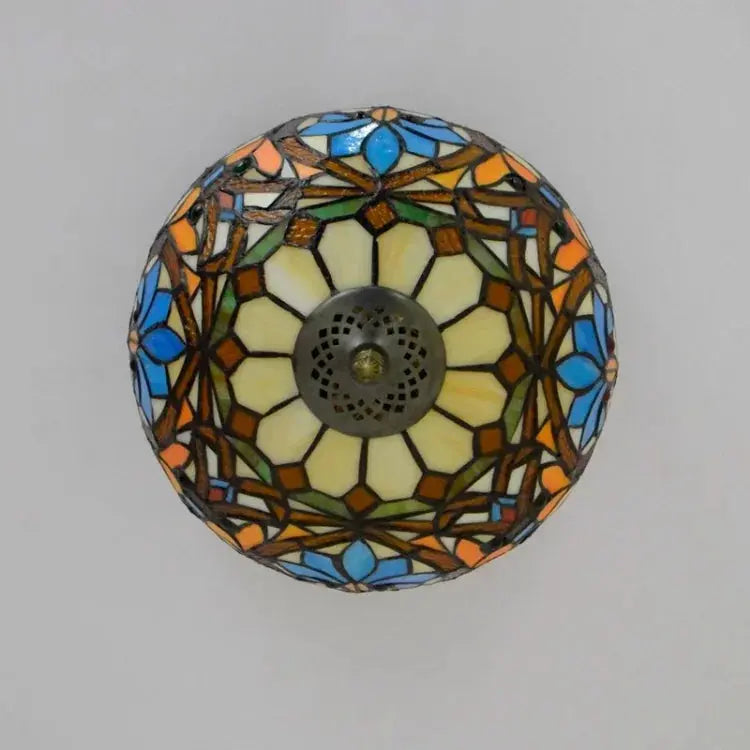 12inch Handmade Flower Shaped Tiffany Style Ceiling Light Fixtures - CTL