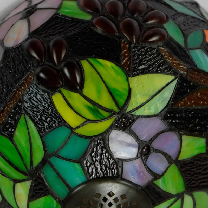 12inch Handmade Stained Glass Grape Flower Lampshade Tiffany Lights Ceiling Lamp - CTL