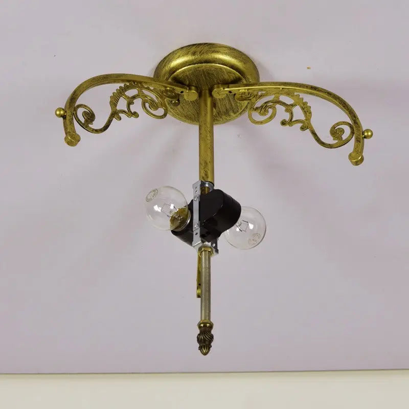 12inch Handmade Stained Glass Baroque Retro Tiffany Lights Ceiling Lamp - CTL