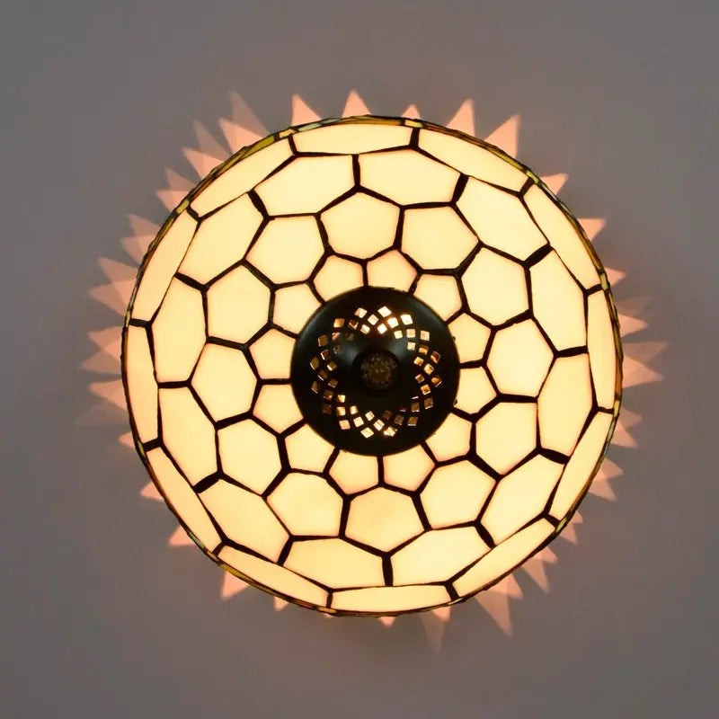 12inch Handmade Stained Glass Tulip Tiffany Style Ceiling Light Fixtures - CTL