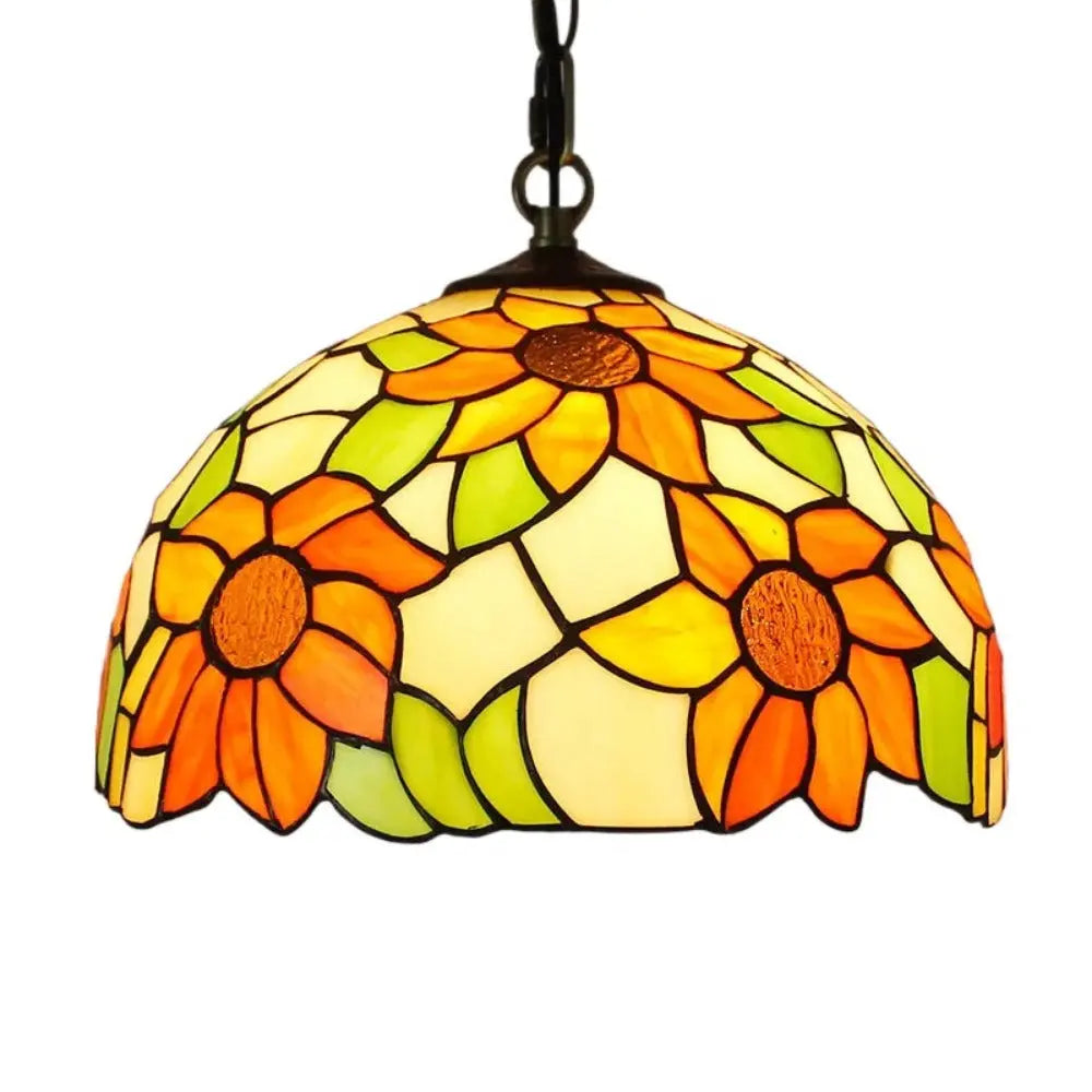 12inch Retro Stained Glass Chandelier Wisteria Tiffany Style Lamp Pendant Light - CTL
