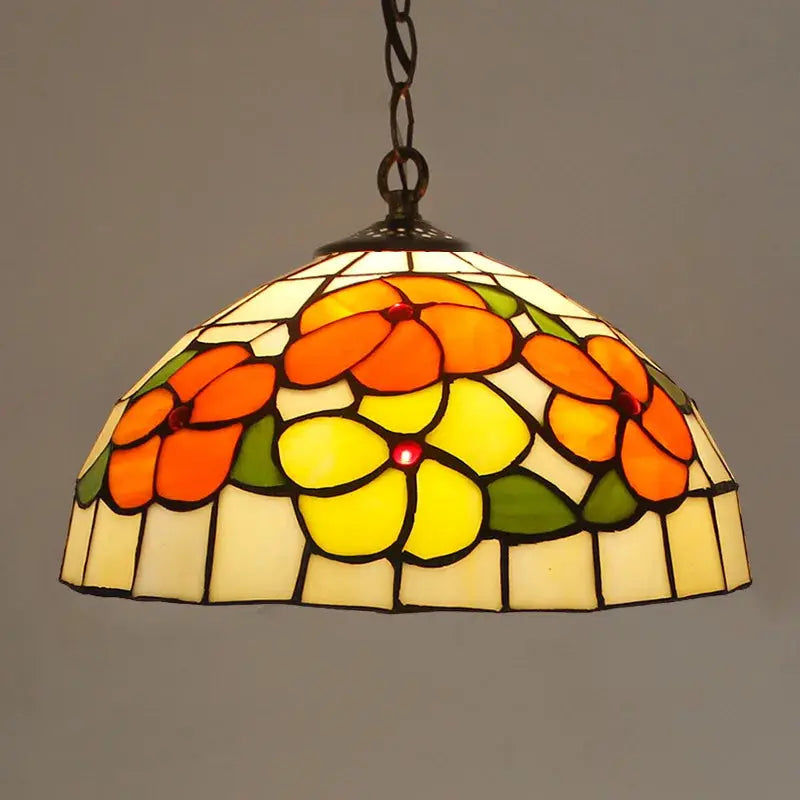 12inch Retro Stained Glass Chandelier Wisteria Tiffany Style Lamp Pendant Light - CTL