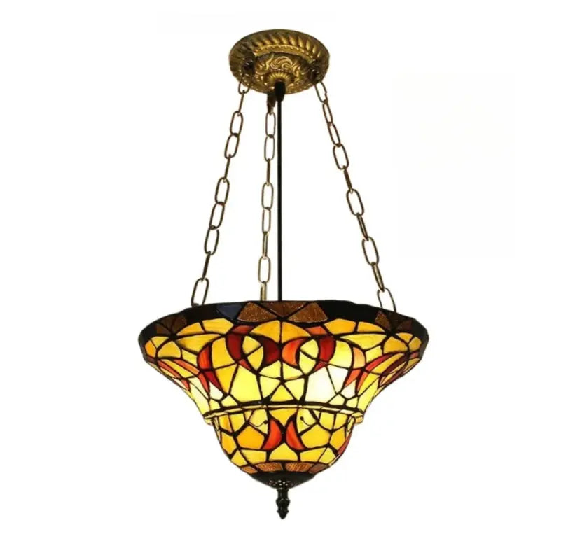 12inch 30cm Stained Glass Butterfly Anti-chandelier Semi Flush Mount Wide Anti-chandelier - CTL