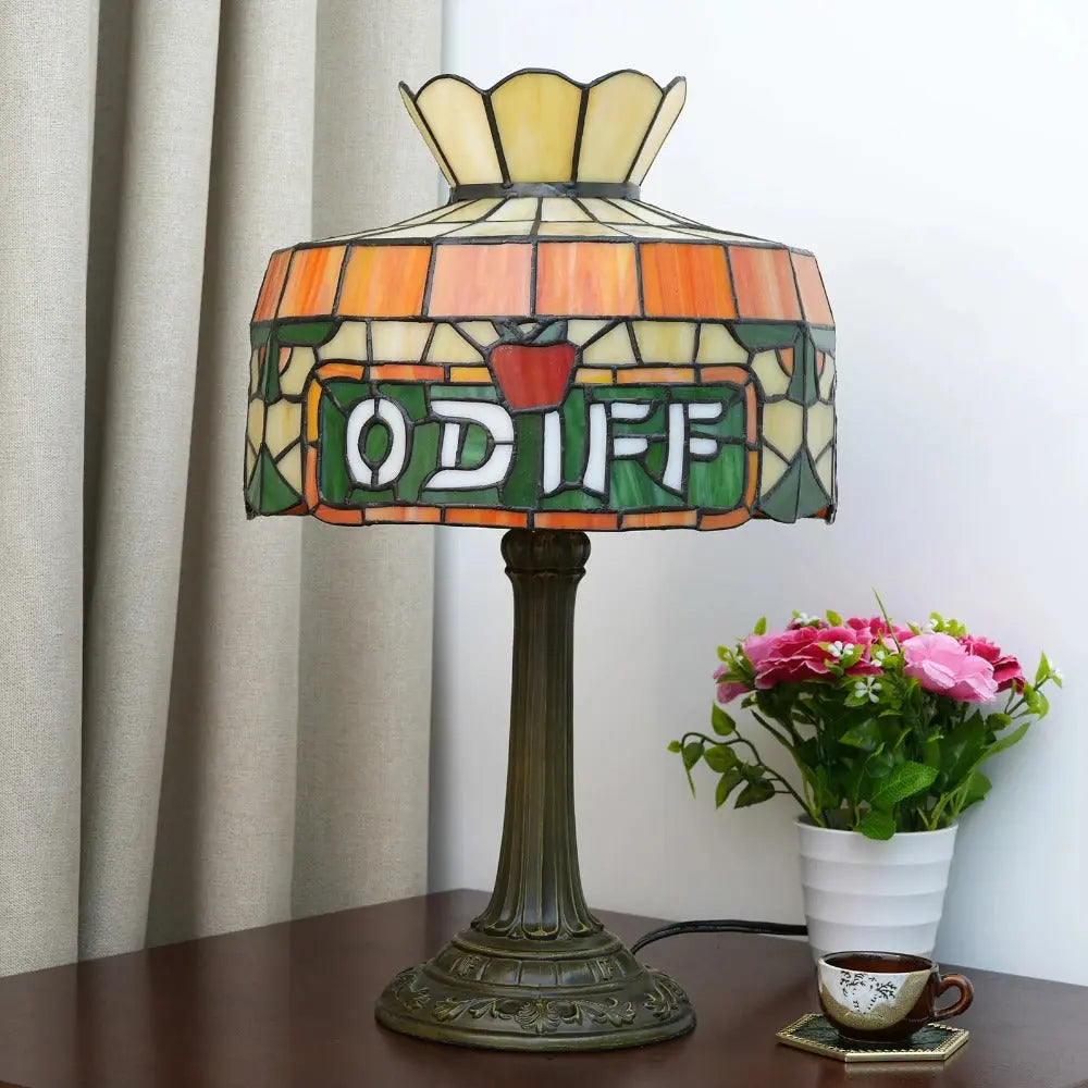 12inch Retro Tiffany Stained Glass Lampshade Vintage Desk Lamp - CTL