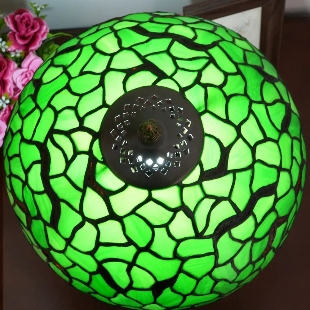 12inch Tiffany Table Lamps for Sale Stained Glass Green Leaves Lampshade Desk Lamp - CTL