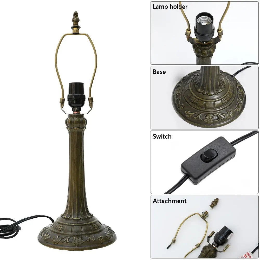 12inch Tiffany Vintage Japanese Classical Stained Glass Lampshade Antique Bedside Light - CTL