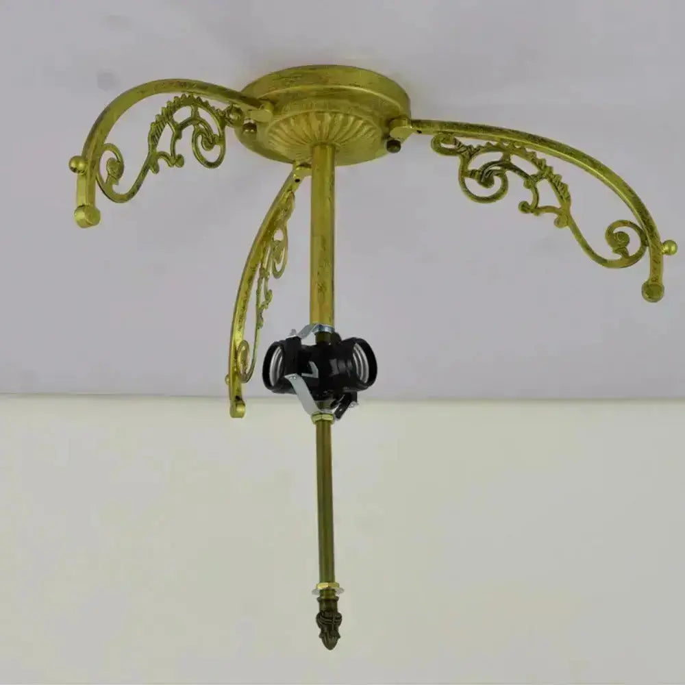 16inch Large Stained Glass Beads Flower Lampshade Vintage Tiffany Ceiling Light - CTL