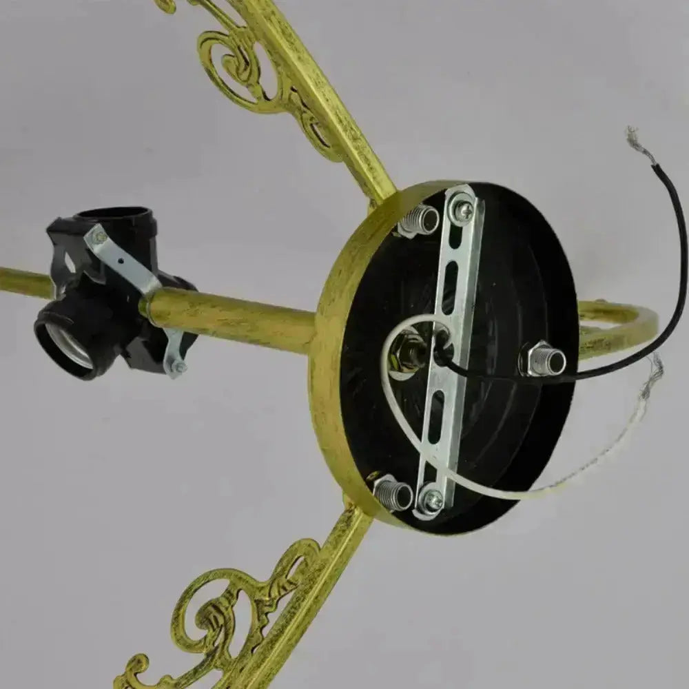 16inch Large Stained Glass Beads Flower Lampshade Vintage Tiffany Ceiling Light - CTL