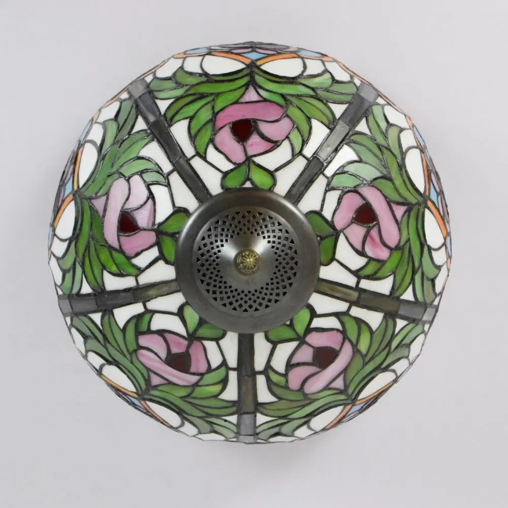 16inch Stained Glass Peach Lampshade Tiffany Ceiling Lamps - CTL