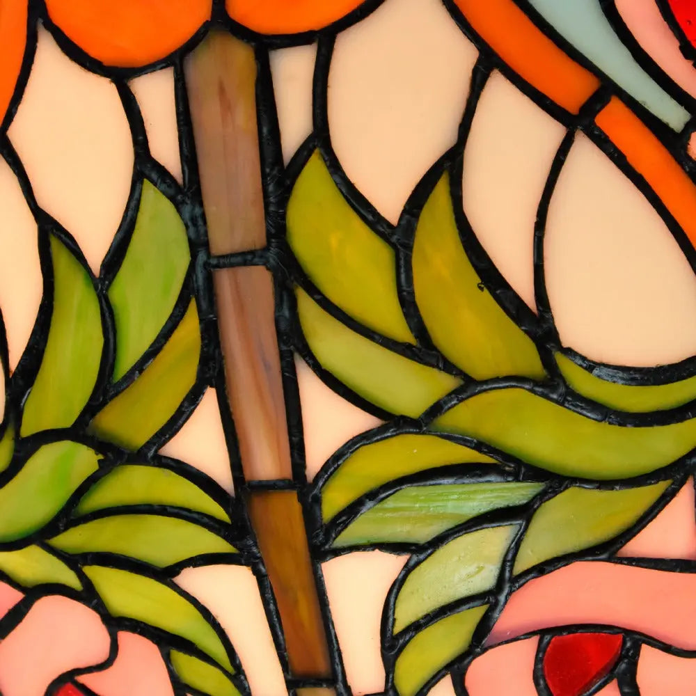 16inch Stained Glass Peach Lampshade Tiffany Ceiling Lamps - CTL