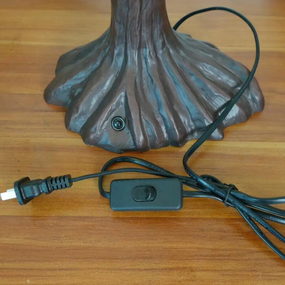 16inch Luxury Double Head Tiffany Stained Glass Grape Lampshade Vintage Desk Lamp - CTL