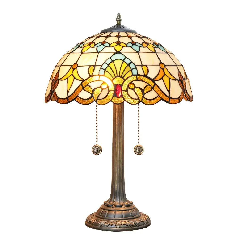16inch Stained Glass Classical Romantic Retro Baroque Bar Bedroom Bedside Light - CTL