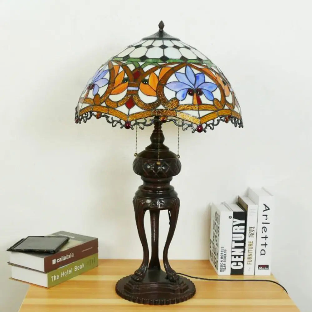 20inch Dragon Tail Baroque Lampshade Vintage Tiffany Bedside Table Lamps - CTL