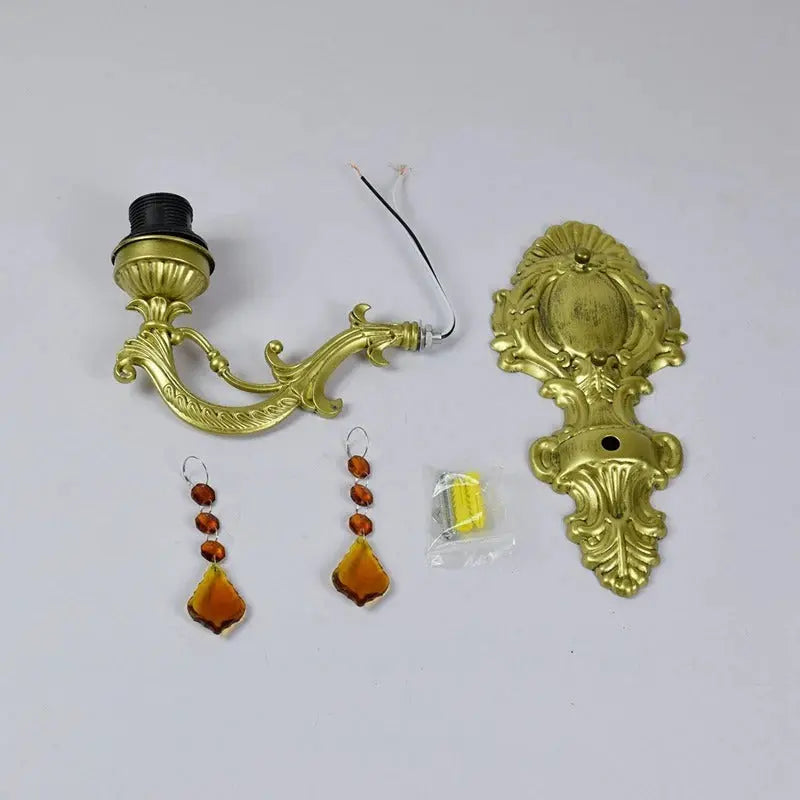 6inch 15cm Small Stained Glass Baroque Lampshade Tiffany Wall Sconce - CTL