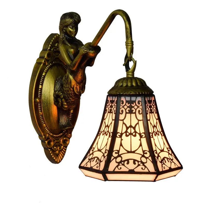 6inch Tiffany Wall Sconce Stained Glass Arabesque Wall Lamps - CTL