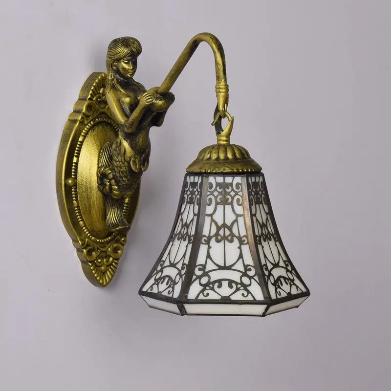 6inch Tiffany Wall Sconce Stained Glass Arabesque Wall Lamps - CTL