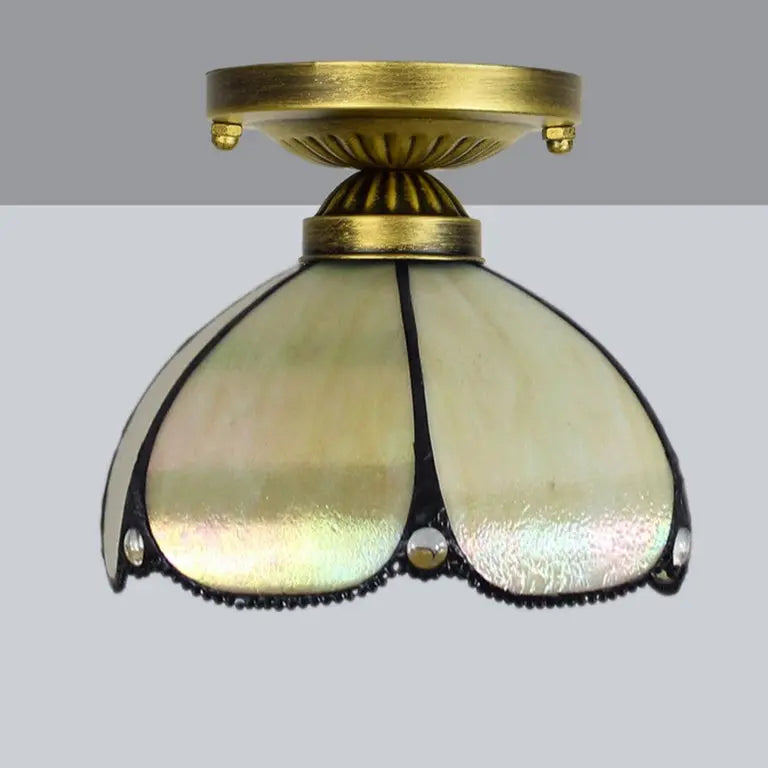 8inch Tiffany Glass Ceiling Light Stained Glass Small Ceiling Lamp - CTL