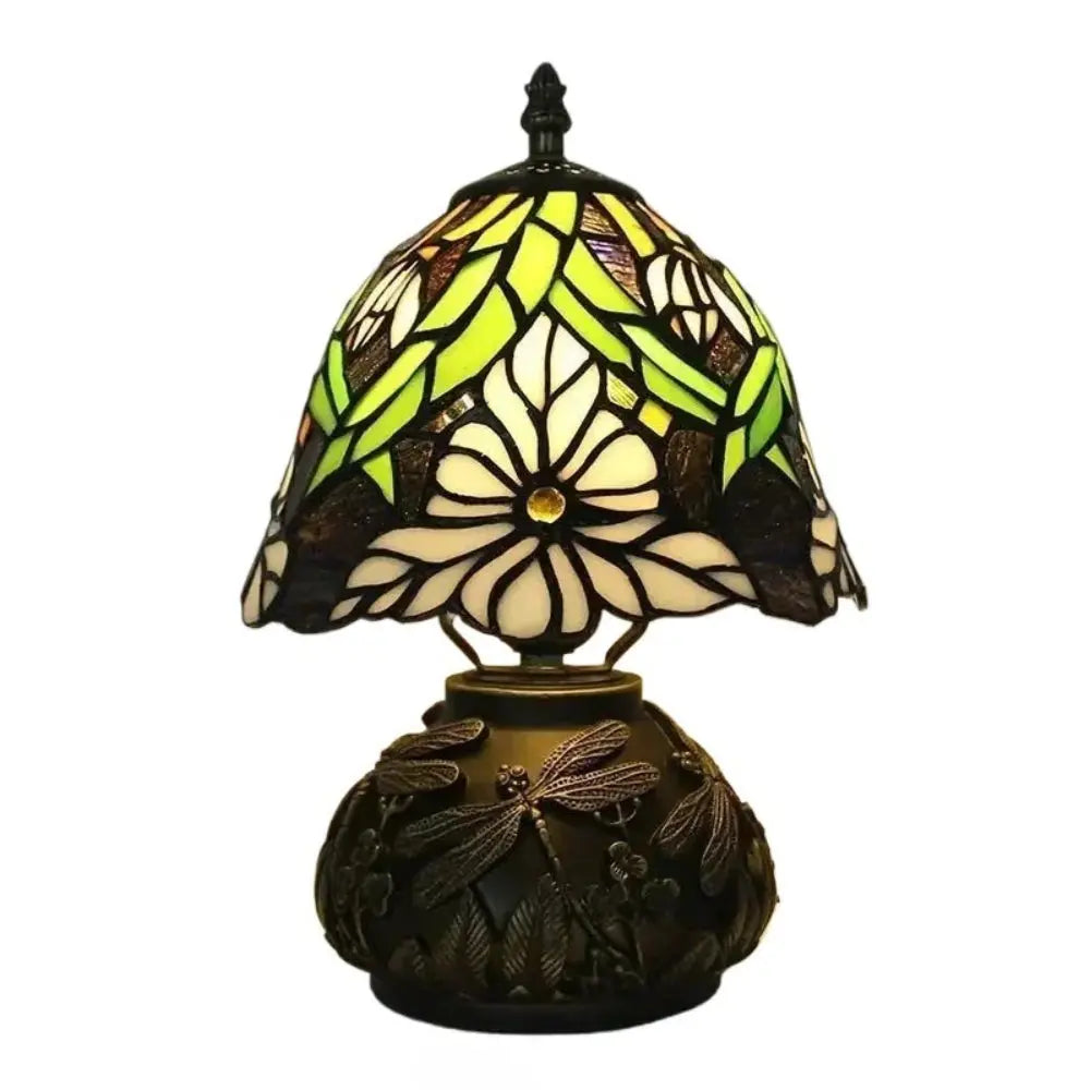 8inch 20cm Retro Stained Glass Flower Lampshade Tiffany Table Lamp