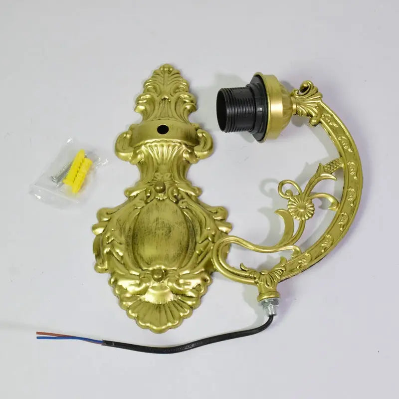 8inch Small Stained Glass Yellow Lampshade Tiffany Sconce Wall Lamp - CTL