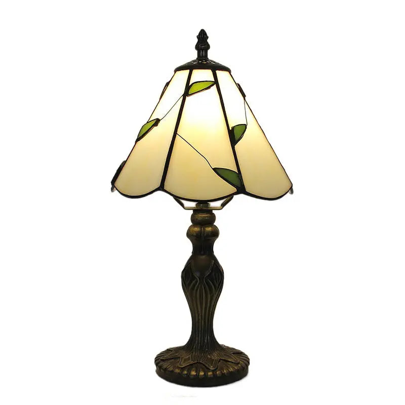 8inch Stained Glass Desk Light Retro Lampshade Small Tiffany Style Lamps - CTL