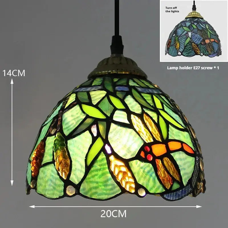 8inch Stained Glass Ears of Wheat Lampshade Small Tiffany Pendant Lights - CTL