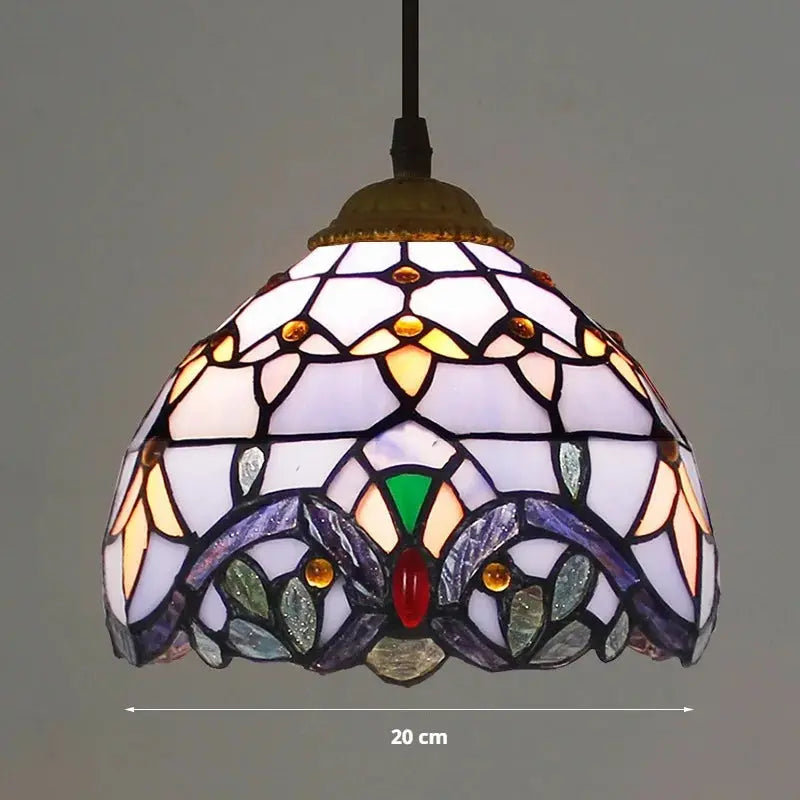 8inch Vintage Pink Beads Lampshade Small Tiffany Pendant Lights - CTL