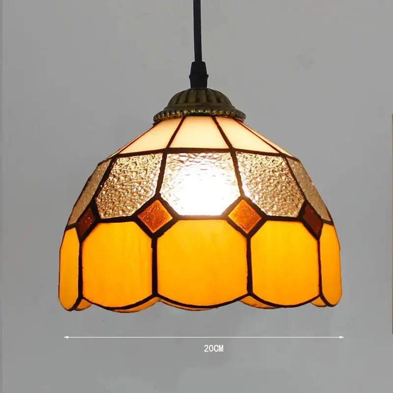 8inch Vintage Pink Beads Lampshade Small Tiffany Pendant Lights - CTL