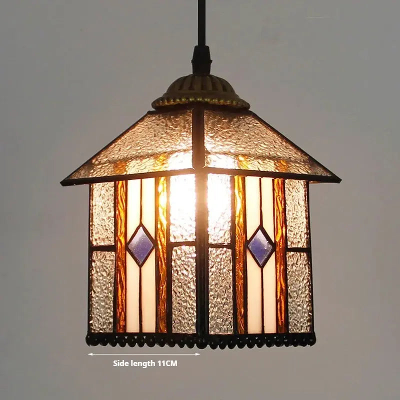 8inch Vintage Pink Beads Lampshade Small Tiffany Pendant Lights - CTL