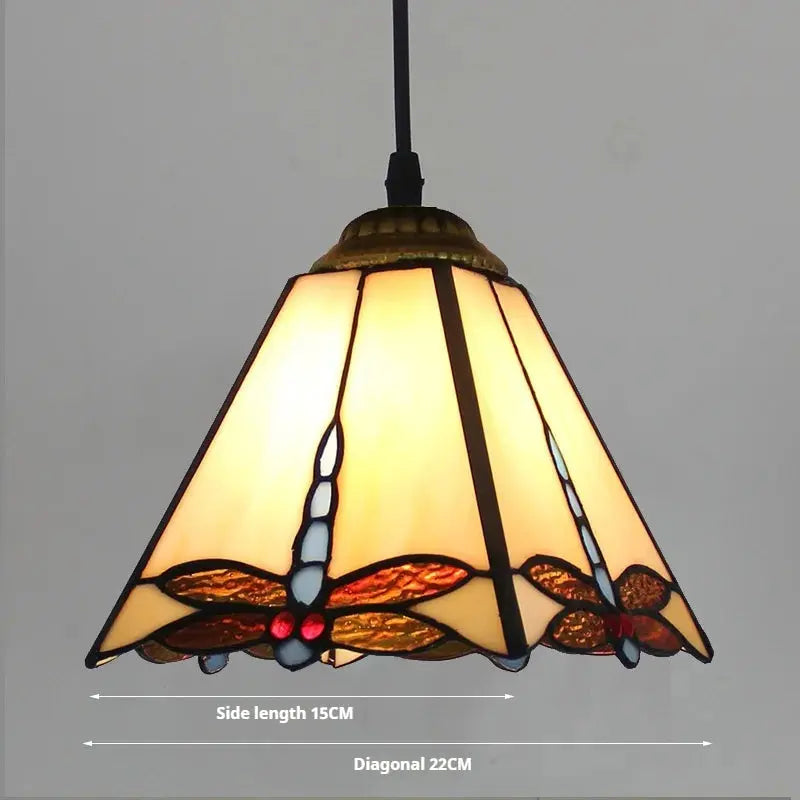 8inch Vintage Pink Beads Lampshade Small Tiffany Pendant Lights - CTL