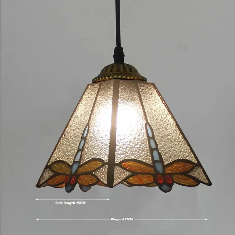 8inch Vintage Pink Beads Lampshade Small Tiffany Pendant Lights - CTL