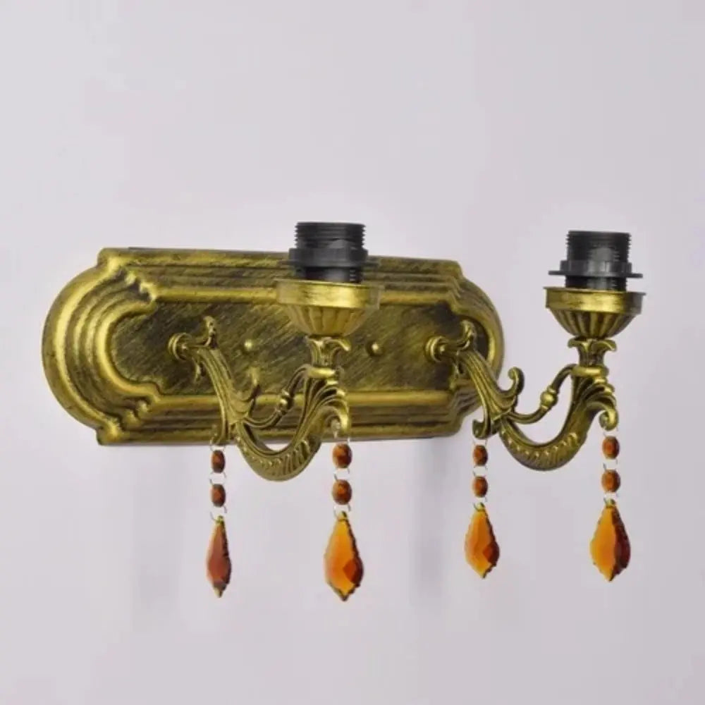 2 Light Sconce Wall Lighting Antique Tiffany Stained Glass Bohemian Sconce - CTL