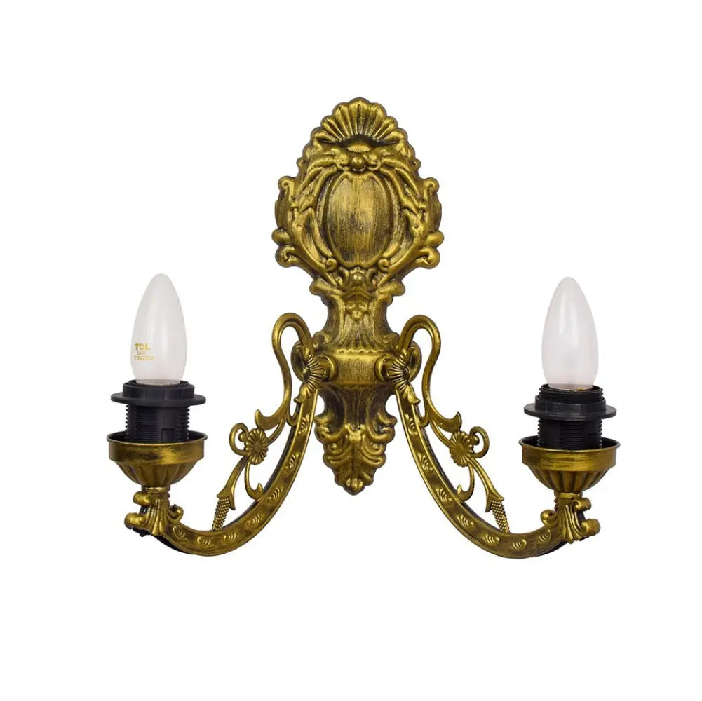Double Light Wall Sconce Vintage Animal Parrot Stained Glass Tiffany Lamp - CTL