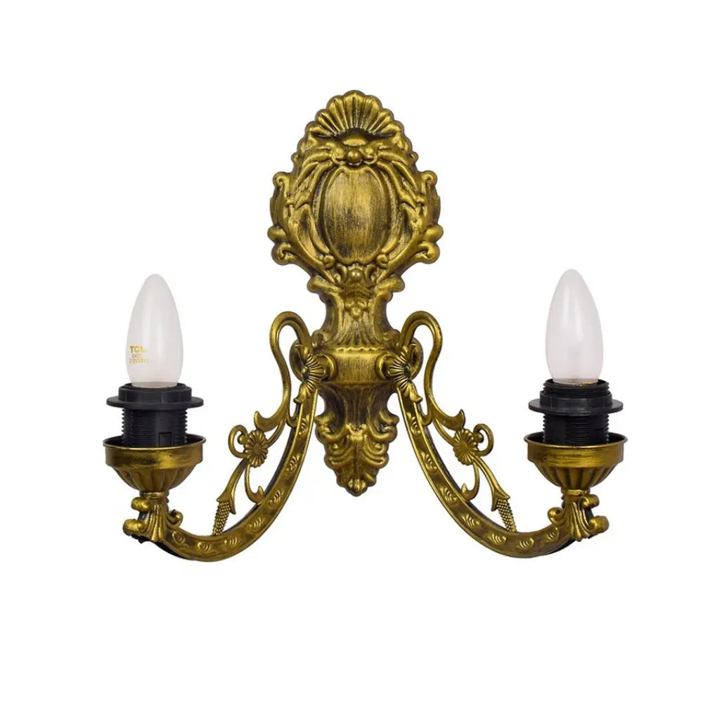 Antique Tiffany Wall Sconce Stained Glass Double Head Wall Lamp - CTL
