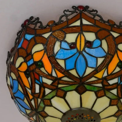 12inch Handmade Flower Shaped Tiffany Style Ceiling Light Fixtures - CTL