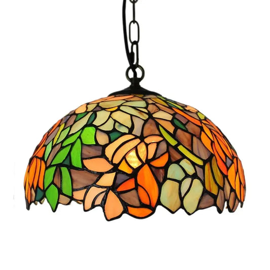 12inch Retro Stained Glass Chandelier Wisteria Tiffany Style Lamp Pendant Light - CTL