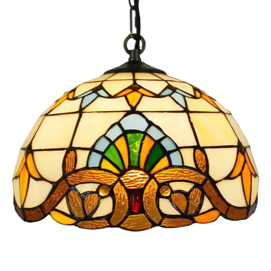 12inch 30cm Stained Glass Baroque Art Lampshade Tiffany Pendant Light - CTL