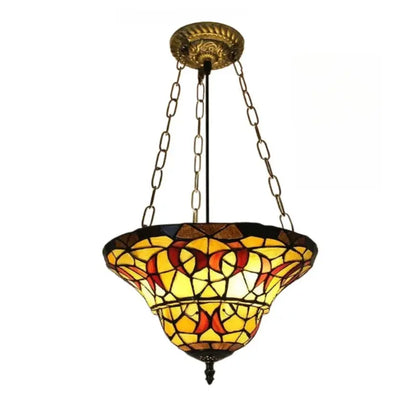 12inch 30cm Stained Glass Butterfly Anti-chandelier Semi Flush Mount Wide Anti-chandelier - CTL