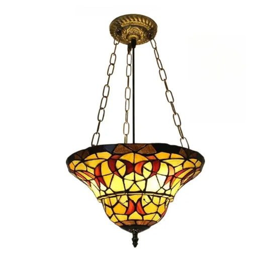 12inch 30cm Stained Glass Butterfly Anti-chandelier Semi Flush Mount Wide Anti-chandelier - CTL