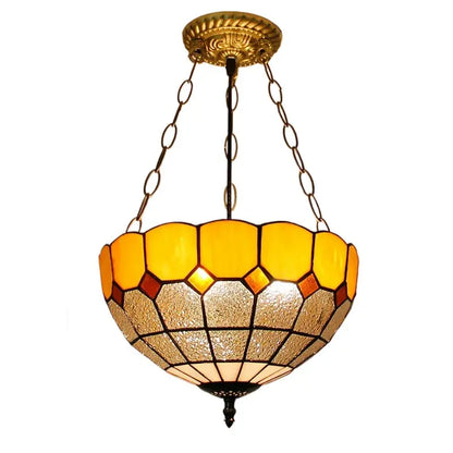 12inch Anti-chandelier Antique Tiffany Stained Glass Chandelier - CTL