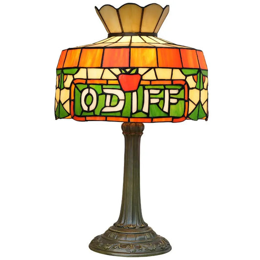 12inch Retro Tiffany Stained Glass Lampshade Vintage Desk Lamp - CTL