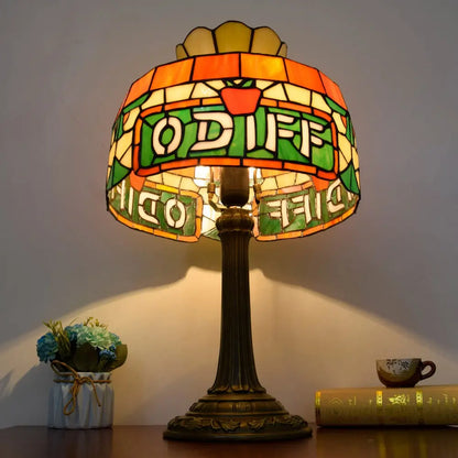 12inch Retro Tiffany Stained Glass Lampshade Vintage Desk Lamp - CTL