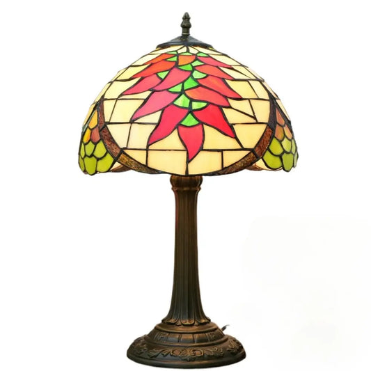 12inch Stained Glass Harvest Pepper Lampshade Vintage Tiffany Desk Lamp - CTL