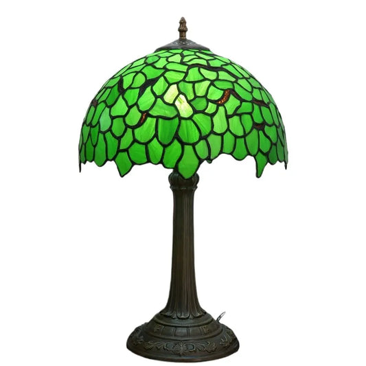 12inch Tiffany Table Lamps for Sale Stained Glass Green Leaves Lampshade Desk Lamp - CTL
