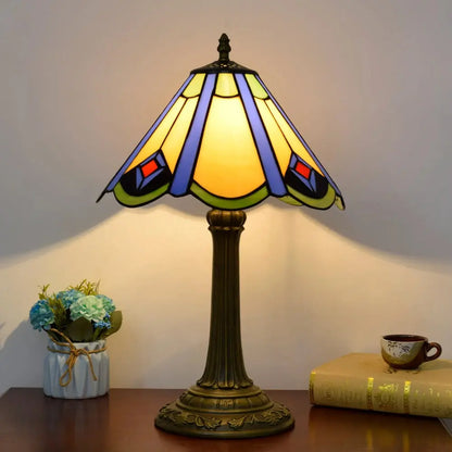 12inch Tiffany Vintage Japanese Classical Stained Glass Lampshade Antique Bedside Light - CTL