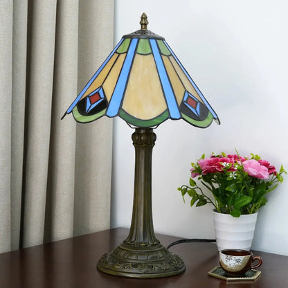 12inch Tiffany Vintage Japanese Classical Stained Glass Lampshade Antique Bedside Light - CTL