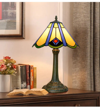 12inch Tiffany Vintage Japanese Classical Stained Glass Lampshade Antique Bedside Light - CTL
