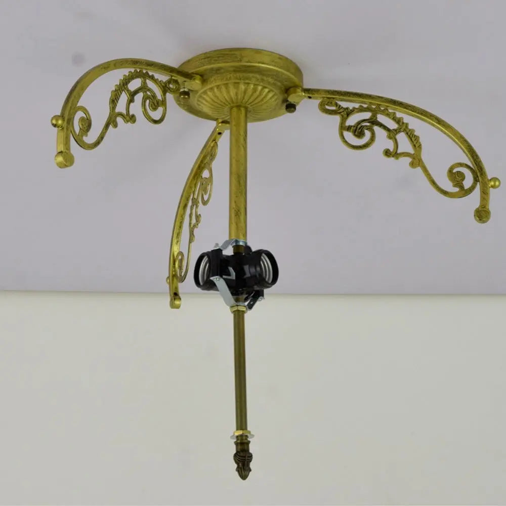 16inch Stained Glass Baroque Flower Lampshade Tiffany Ceiling Light - CTL
