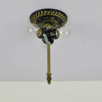16inch Stained Glass Beige Beads Lampshade Tiffany Style Ceiling Light - CTL