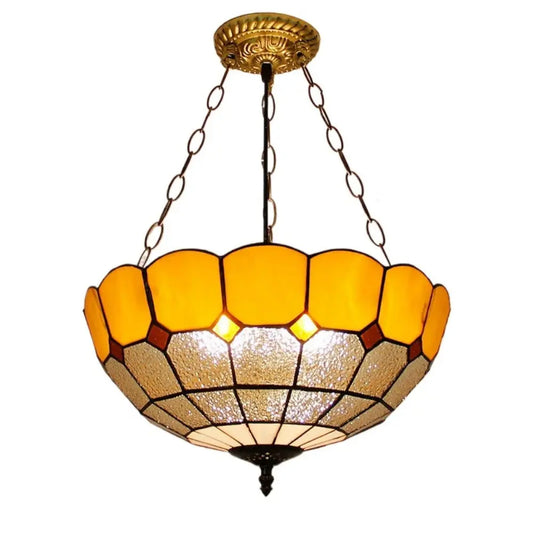 16inch Stained Glass Lampshade Tiffany Tiffany Chandelier Antique Pendant Light - CTL