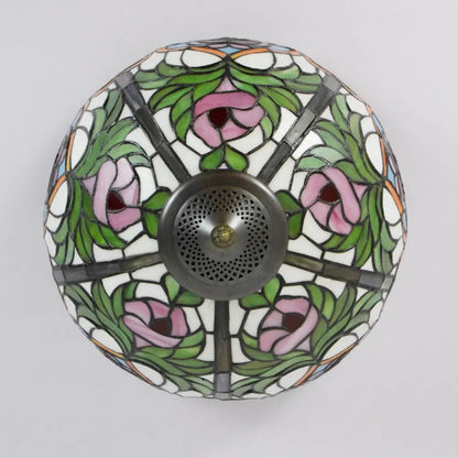 16inch Stained Glass Peach Lampshade Tiffany Ceiling Lamps - CTL